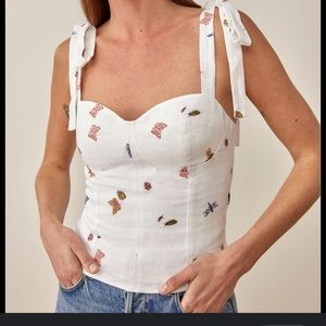 Reformation Jaxon Linen Top